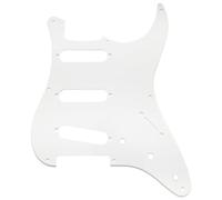 Musiclily Pro 8-Hole Guitar Strat Pickguard for JPN Fender Japan 57 Vintage Style Stratocaster, 1Ply White