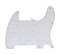 Musiclily Pro 8-Hole Pickguard for Squier Esquire H Guitar 4Ply White Pearl