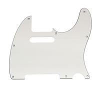 Musiclily Pro 8-Hole SS Pickguard for Squier Sonic Tele Guitar 3Ply White