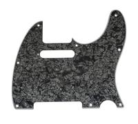 Musiclily Pro 8-Hole SS Pickguard for Squier Tele Guitar 4Ply Black Pearl