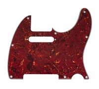 Musiclily Pro 8-Hole SS Pickguard for Tele Guitar 4Ply Vintage Tortoise