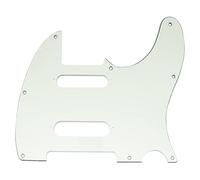 Musiclily Pro 8 Holes SS Guitar Pickguard, 3ply Aged White