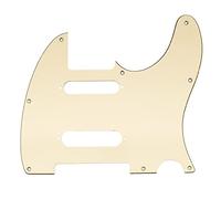 Musiclily Pro 8 Holes SS Guitar Pickguard, 3Ply Cream