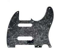 Musiclily Pro 8 Holes SS Guitar Pickguard, 4ply Black Pearl | for US/Mexico Fender Deluxe Tele Style Electric Guitar