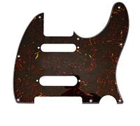 Musiclily Pro 8 Holes SS Guitar Pickguard, 4ply Tortoise Shell