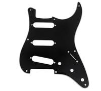 Musiclily Pro 8 Holes ST SSS Guitar Pickguard for SQ CV 50s 3Ply Black | for 2008-2019 China Made Squier Classic Vibe Reissue Vintage Strat Style Electric Guitar