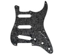 Musiclily Pro 8 Holes ST SSS Pickguard for SQ CV 50s 4Ply Black Pearl | for 2008-2019 China Made Squier Classic Vibe Reissue Vintage Strat Style Electric Guitar
