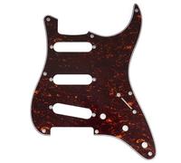 Musiclily Pro 8 Holes ST SSS Pickguard for SQ CV 50s 4Ply Red Tortoise | for 2008-2019 China Made Squier Classic Vibe Reissue Vintage Strat Style Electric Guitar