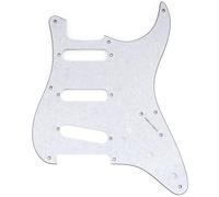 Musiclily Pro 8 Holes ST SSS Pickguard for SQ CV 50s 4Ply White Pearl | for 2008-2019 China Made Squier Classic Vibe Reissue Vintage Strat Style Electric Guitar