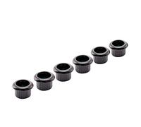 Musiclily Pro 8mm Guitar Tuner Bushings for Electric Guitar Semi-closed Tuning Pegs Machine Heads, Black (Set of 6)