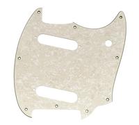Musiclily Pro 9-Hole Guitar Pickguard for Indonesia Made Squier Sonic Mustang SS Electric Guitar, 4ply Aged White Pearl