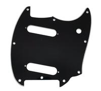 Musiclily Pro 9-Hole Guitar Pickguard for Squier Sonic Mustang SS Electric Guitar, 3Ply Black