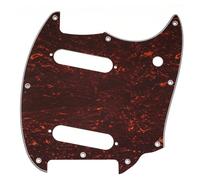 Musiclily Pro 9-Hole Guitar Pickguard for Squier Sonic Mustang SS Electric Guitar, 4Ply Red Tortoise