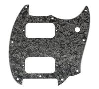 Musiclily Pro 9-Hole Pickguard for Mustang HH Guitar 4Ply Black Pearl | for Squier Sonic
