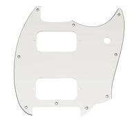 Musiclily Pro 9-Hole Pickguard for Squier Mustang HH Guitar 3Ply White | for Sonic