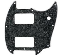 Musiclily Pro 9 Holes HH Round Corner Guitar Pickguard, 4Ply Black Pearl