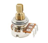 Musiclily Pro A250K Mini Pot Brass Metric Split Standard Shaft 9.5mm Audio Taper Potentiometer for Electric Guitar Bass