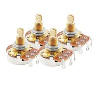 Musiclily Pro B500K Metric Split Shaft Linear Taper Guitar Pots 4 Pcs | Brass Shaft, Coarse 18-Spline Split Shaft Potentiometers, for Electric Guitar Bass