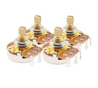Musiclily Pro Brass Shaft Full Metric Sized Control Pots A250K Audio Taper Potentiometers for Guitar (Set of 4)