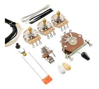 Musiclily Pro Electric Guitar DIY Wiring Kit Upgrade for American Style ST SSS with 5-Way Switch and 3A Pots, Nickel Jack