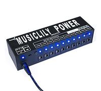 Musiclily Pro Guitar Power Supply 10 Way Isolated DC Output for 9V/12V/18V Effect Pedal with US Standard Adapter