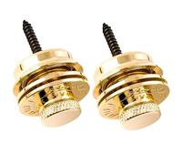Musiclily Pro Guitar Strap Locks Security Straplocks System, Gold 2 Pcs | Zinc Alloy, Heavy Duty, for Strat/Tele Style Electric Guitar or Bass