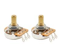 Musiclily Pro HD A250K Full Brass Metric Solid Short Shaft Pots Audio Taper Potentiometers for Electric Guitar Bass (Set of 2)