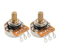 Musiclily Pro HD A500K+B500K Pots Brass Solid Short Shaft 1/4 Inch Audio Linear Taper Potentiometers for Tele PB JB Style Electric Guitar Bass (Set of 1A1B)