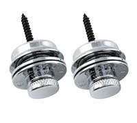 Musiclily Pro Heavy Duty Guitar Security Strap Locks Strap Lock Buttons for Electric Acoustic Guitar Bass, Chrome(Set of 2)