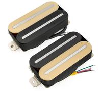 Musiclily Pro HH-DJRC Ceramic Rail Blade Humbucker Neck Bridge Pickups Set 8K/14.5K for Electric Guitar, Zebra