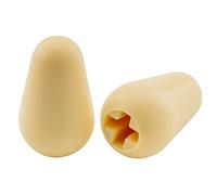 Musiclily Pro Inch Size 5-Way Level Toggle Pickup Switch Tips for Strat Style Electric Guitar, Cream(2 Pieces)