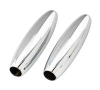 Musiclily Pro Inch Size Plastic Guitar Stratocaster Tremolo Arm Tips Whammy Bar Knobs for USA/Mexico Strat Style, Chrome (Set of 2)