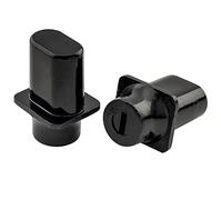 Musiclily Pro Inch Size Top Hat Guitar Telecaster Switch Tips 3-Way Pickup Selector Switch Knobs for USA Fender Tele Style, Black (Set of 2)