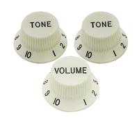 Musiclily Pro Inch Strat Knobs 1 Volume 2 Tone Control Knobs Set for USA Strat Stratocaster Style Electric Guitar, Mint Green(Set of 3)