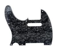 Musiclily Pro Left Handed 8 Hole Guitar TL Pickguard 4Ply Black Pearl | for American/Mexican Made Fender Tele Standard Modern Style