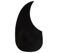 Musiclily Pro Lefty Oversize Teardrop Acoustic Guitar Pickguard Black | Self-adhesive, for Martin D28 Style Guitar