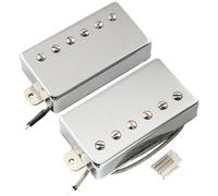 Musiclily Pro LP-CBLA Alnico 5 Covered Humbucker Neck Bridge Pickups Set 7.8K/8.8K for LP Style Electric Guitar, Chrome