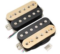 Musiclily Pro LP-OMHA Alnico 5 Uncovered Humbucker Neck Bridge Pickups Set 7.5K/16K for Electric Guitar, Zebra