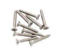 Musiclily Pro M3x20mm Stainless Steel Countersunk Phillips Flat Head Wood Screws for Electric Guitar Bass Routing Templates, Original Color (Set of 10)