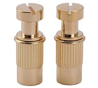 Musiclily Pro M8 Metric Stop Tailpiece Mounting Studs and Inserts Bushings Set for Epiphone Les Paul Style Electric Guitar, Gold (Set of 2)