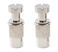Musiclily Pro M8 Metric Stop Tailpiece Mounting Studs and Inserts Bushings Set for Epiphone Les Paul Style Electric Guitar,Nickel (Set of 2)