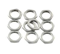 Musiclily Pro M9x0.75 Mounting Hex Nuts for Metric Potentiometers and Output Jack Sockets, Original (Set of 10)
