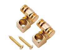 Musiclily Pro Metal Roller String Trees Retainers Guides for Strat/Tele Style Electric Guitar, Gold (Set of 2)