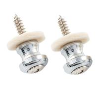Musiclily Pro Metal Strap Buttons End Pins for Ukulele Small Sized Guitar Bass, Chrome (Set of 2)