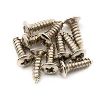 Musiclily Pro Metric 2.5x10mm Steel Countersunk Screws for Guitar Wood Mounting, Nickel (Set of 10)