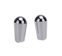 Musiclily Pro Metric 3.5mm LP Guitar 3-Way Toggle Switch Tips Caps Switch Knobs for Epiphone Les Paul Style Electric Guitar, Chrome (Set of 2)