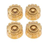 Musiclily Pro Metric Knurled Tone Volume Speed Control Knobs Gold 4Pcs | Coarse 18-Spline, for Epiphone Les Paul SG Style Electric Guitar