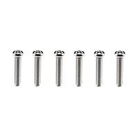 Musiclily Pro Metric M3X16mm Stainless Steel Saddle Intonation Screws for Import Strat Style Electric Guitar Tremolo Bridge,Original Color (Set of 6)