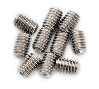 Musiclily Pro Metric M4x6mm Stainless Steel Hex Socket Set Screws Flat Point for Electric Guitar Bass Control Knobs, Chrome (Set of 10)