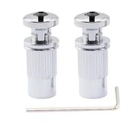 Musiclily Pro Metric Seperatable Guitar Tailpiece Studs and Bushings for Epiphone Les Paul Style Electric Guitar, Chrome (Set of 2)